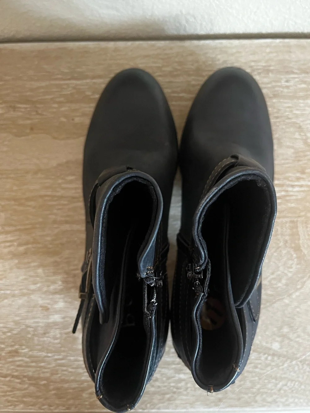 BOC by Born | Black leather Shea Booties With Buckles Womens Size 11